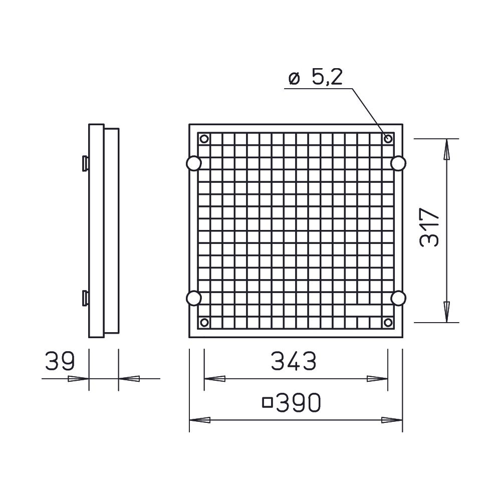 Helios LF 315 Luftfilter G2, DN 315, Kunststoff, Lichtgrau... HELIOS-00745 4010184007456 (Abb. 2)
