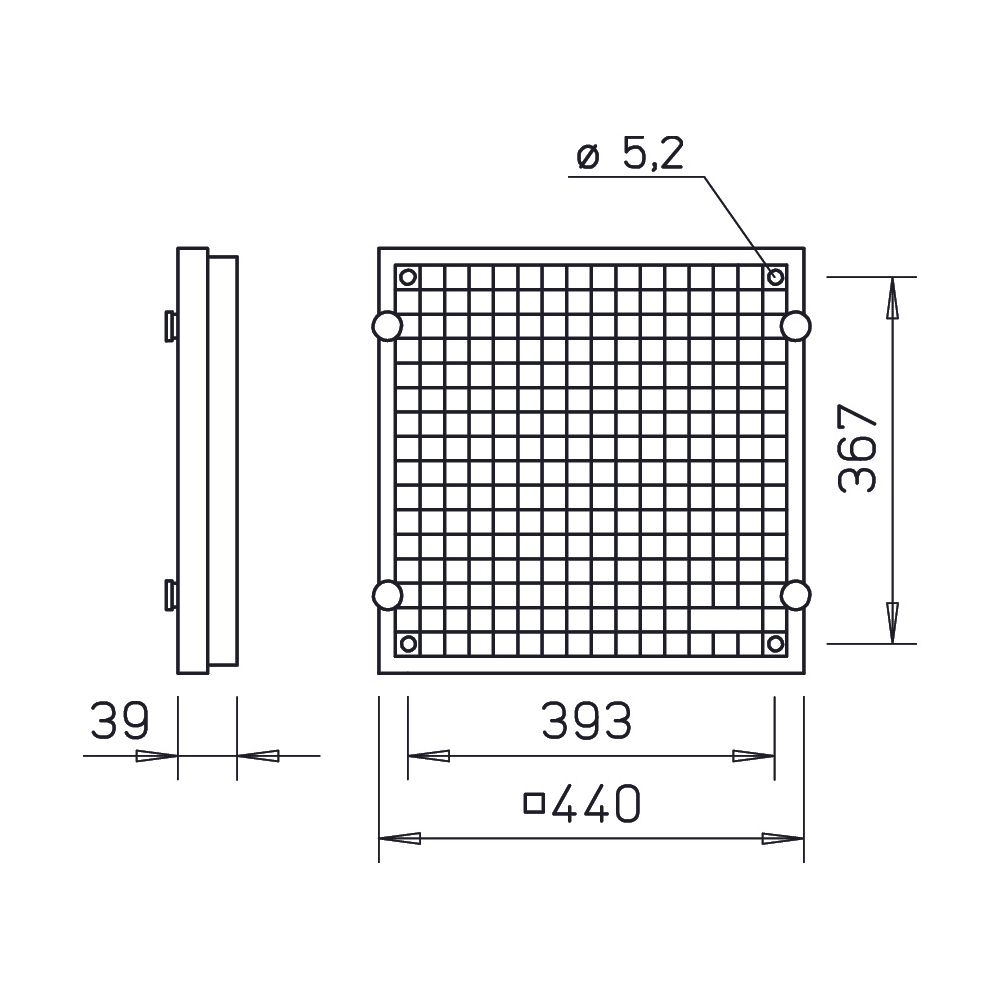 Helios LF 355 Luftfilter G2, DN 355, Kunststoff, Lichtgrau... HELIOS-00746 4010184007463 (Abb. 2)