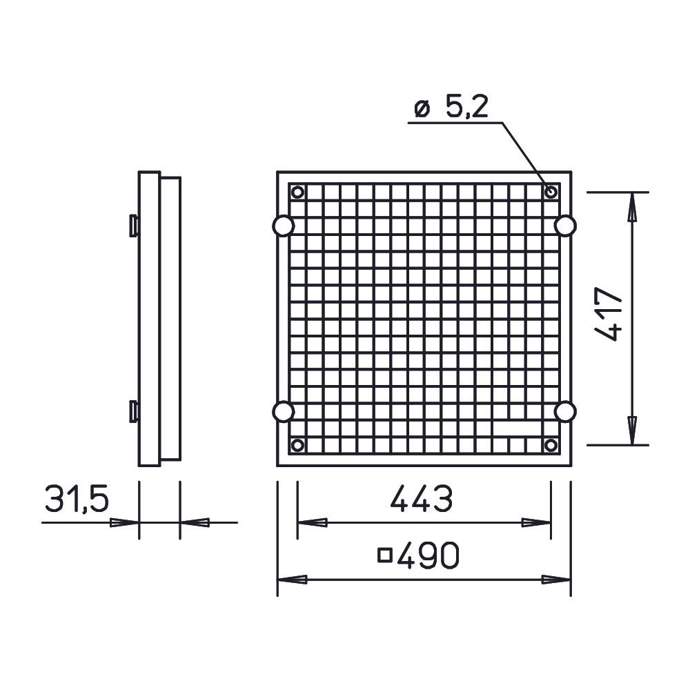 Helios LF 400 Luftfilter G2, DN 400, Kunststoff, Lichtgrau... HELIOS-00747 4010184007470 (Abb. 2)