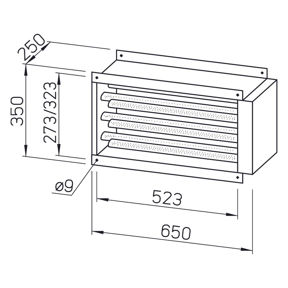 Helios EHR-K 24/50/25-30 Elektro-Heizregister 23,4kW, 400V, mind. Volumenstrom 20m3/h, fü... HELIOS-08705 4010184087052 (Abb. 2)
