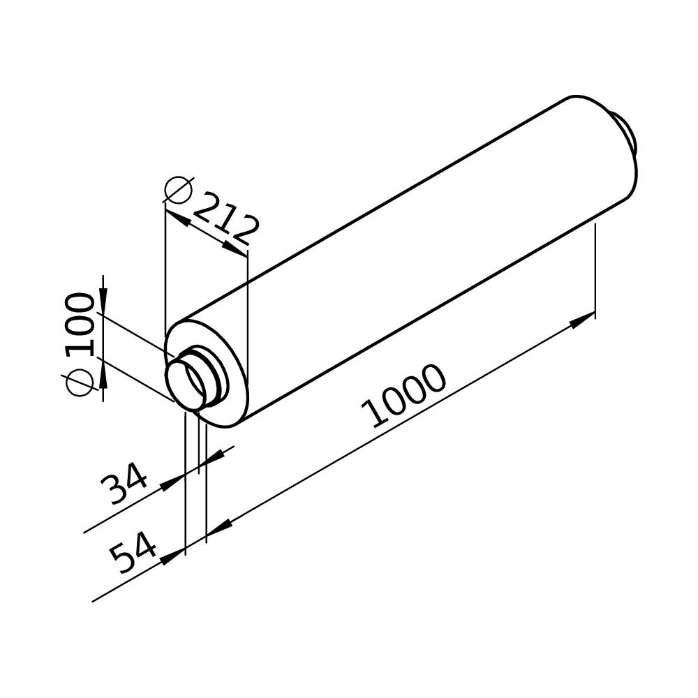 Helios Rohrschalldämpfer FSD 100 flexibel, Länge 1m, DN 100... HELIOS-00676 4010184006763 (Abb. 2)