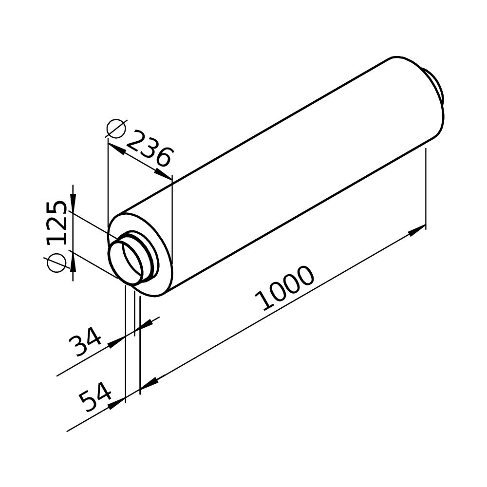 Helios Rohrschalldämpfer FSD 125 flexibel, Länge 1m, DN 125... HELIOS-00677 4010184006770 (Abb. 2)
