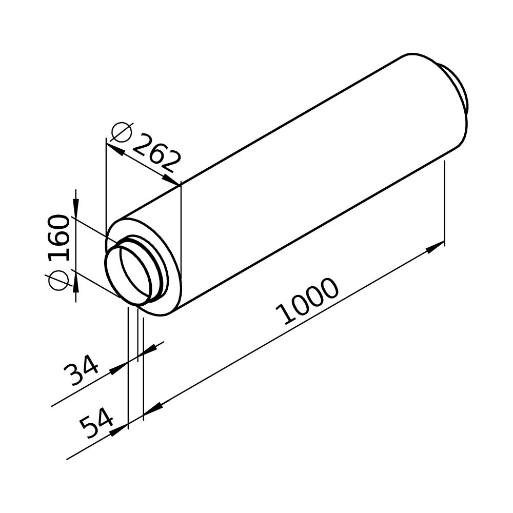 Helios Rohrschalldämpfer FSD 160 flexibel, Länge 1m, DN 160... HELIOS-00678 4010184006787 (Abb. 2)