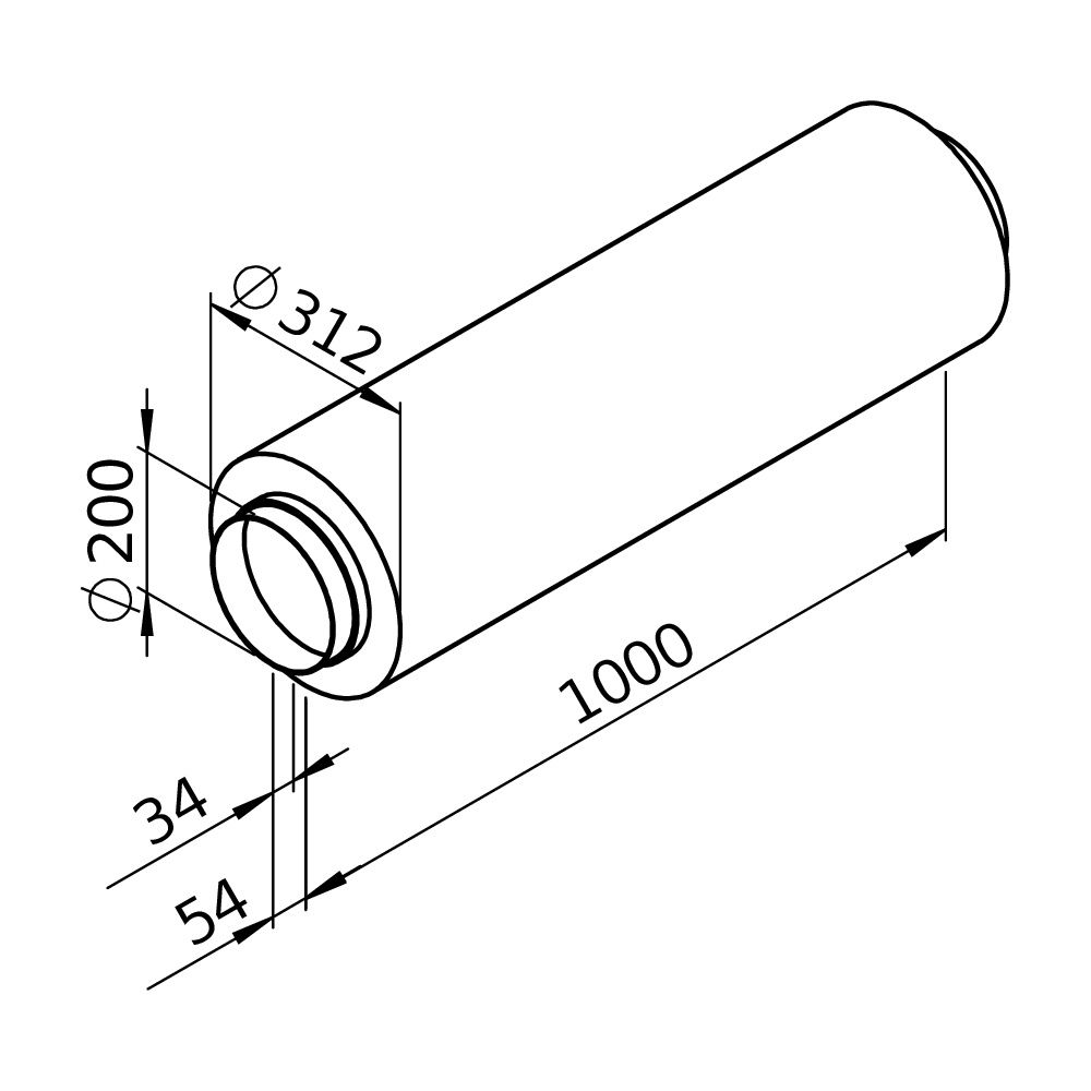 Helios Rohrschalldämpfer FSD 200 flexibel, Länge 1m, DN 200... HELIOS-00679 4010184006794 (Abb. 2)
