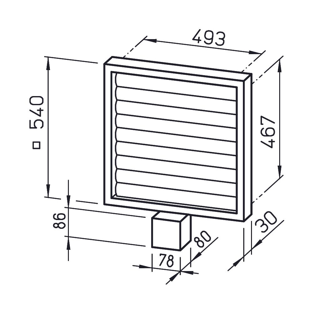 Helios EVK 500 Elektrische Verschlussklappe DN 500 für Ansteuerung über Relais, 230V... HELIOS-00780 4010184007807 (Abb. 2)