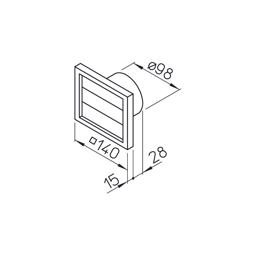 Helios VK 100 Verschlussklappe DN 100, selbsttätig, Kunststoff, Weiß... HELIOS-00757 4010184007579 (Abb. 2)