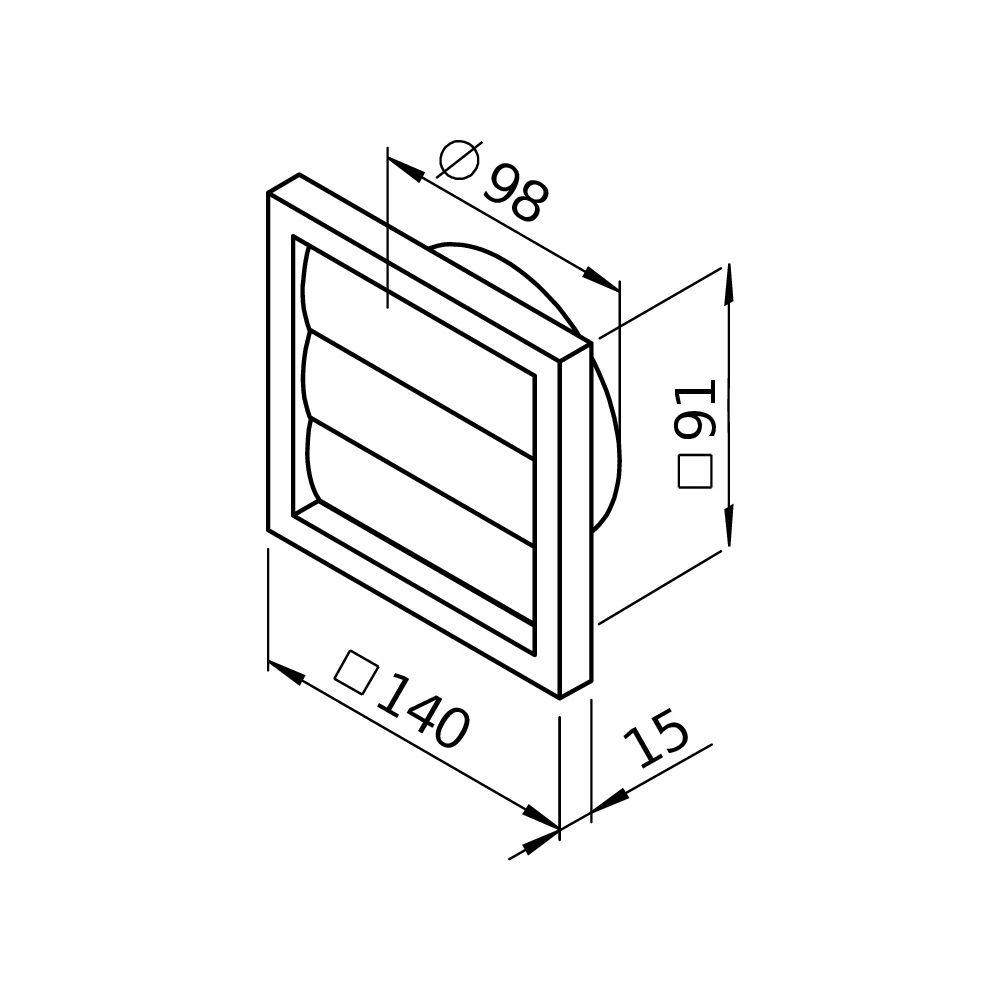 Helios Verschlussklappe VK 100 B, selbsttätig, Kunststoff, DN 100, Braun... HELIOS-00765 4010184007654 (Abb. 4)