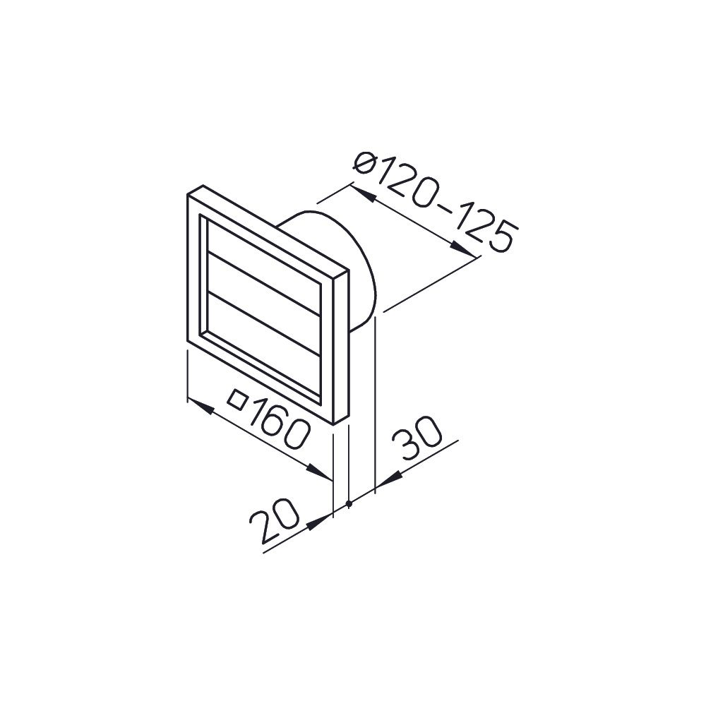Helios VK 125 Verschlussklappe DN 125, selbsttätig, Kunststoff, Weiß... HELIOS-00857 4010184008576 (Abb. 2)