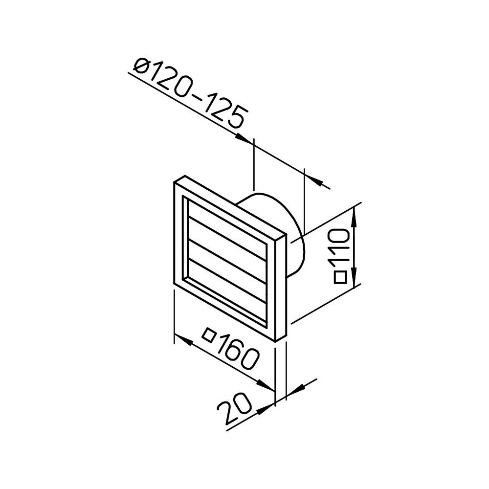 Helios Verschlussklappe VK 125, selbsttätig, Kunststoff, DN 125, Weiß... HELIOS-00857 4010184008576 (Abb. 4)