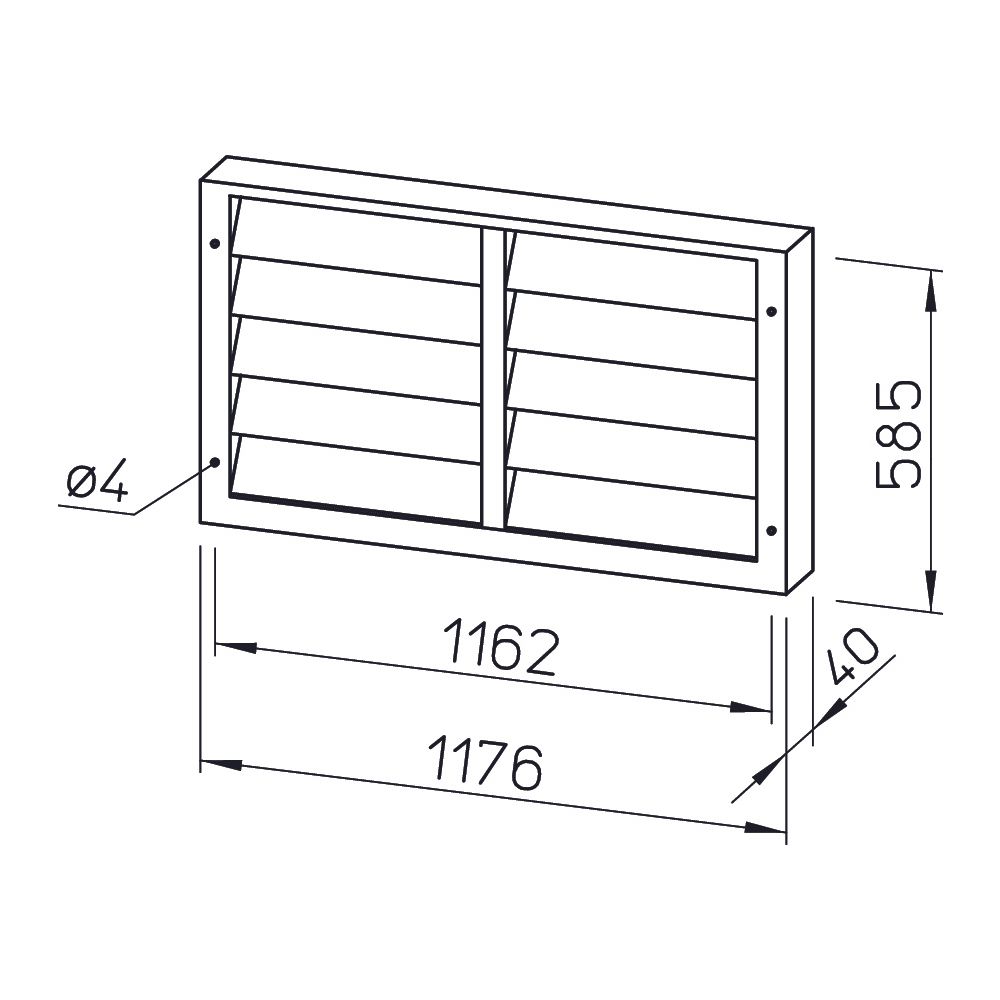 Helios VK 100/50 Verschlussklappe rechteckig DN 100, selbsttätig, Kunststoff, Hellgrau... HELIOS-00881 4010184008811 (Abb. 2)