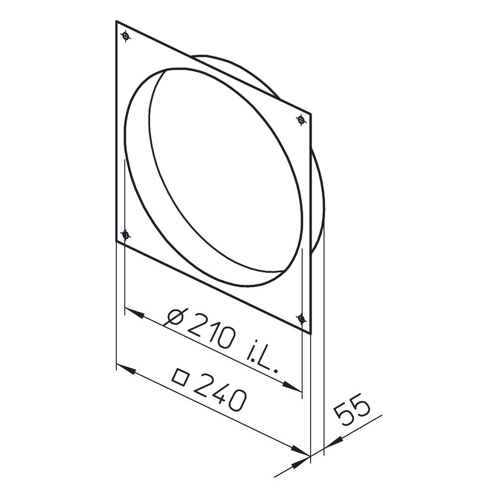 Helios F 200 Formstück DN 200, Adapter, Stahlblech verzinkt... HELIOS-00804 4010184008040 (Abb. 2)