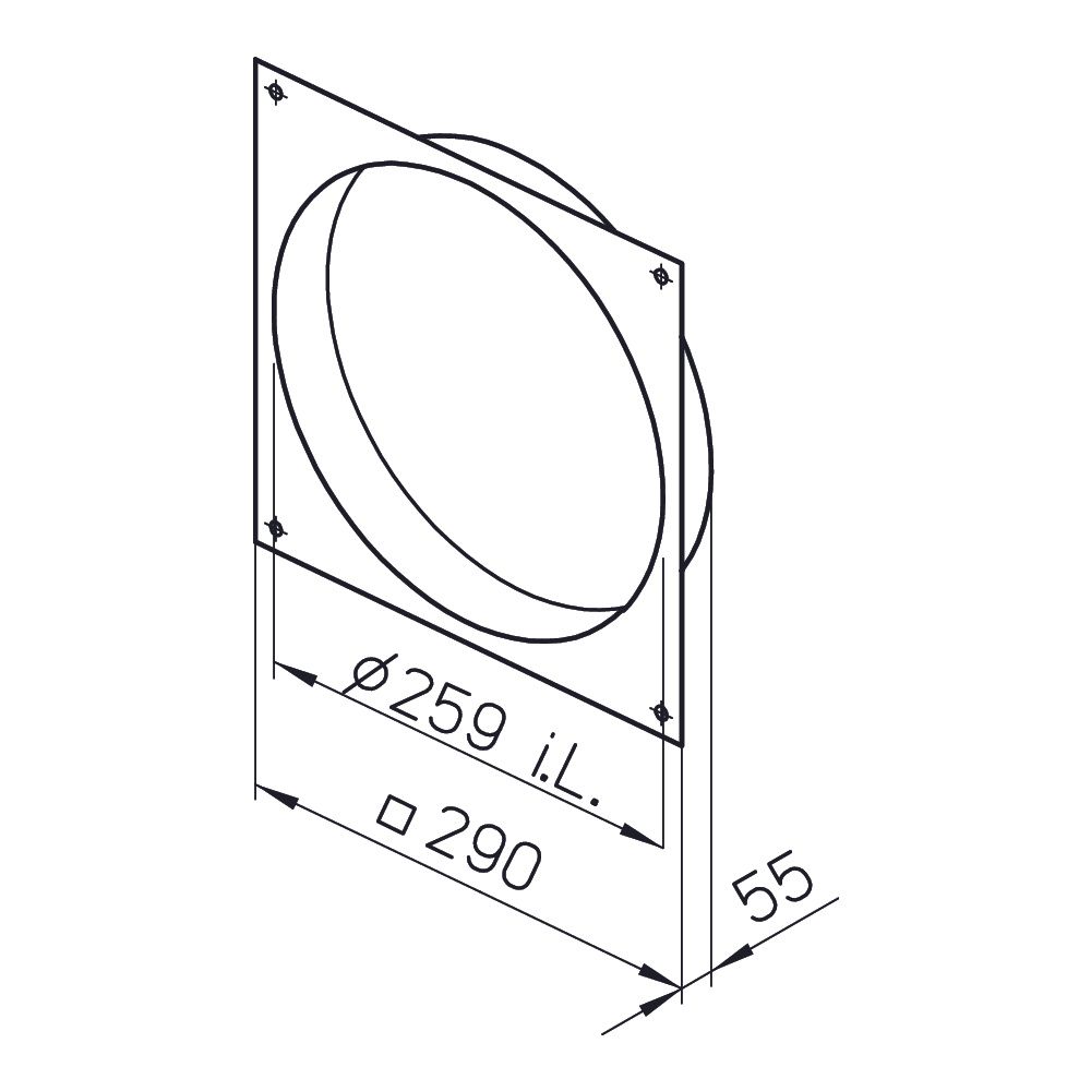 Helios F 250 Formstück DN 250, Adapter, Stahlblech verzinkt... HELIOS-00805 4010184008057 (Abb. 2)