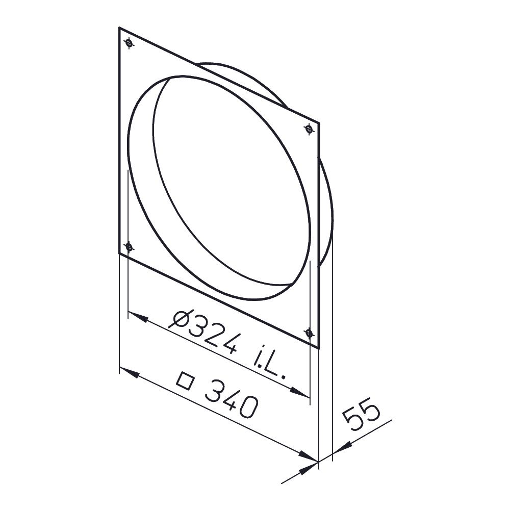 Helios F 315 Formstück DN 315, Adapter, Stahlblech verzinkt... HELIOS-00807 4010184008071 (Abb. 2)