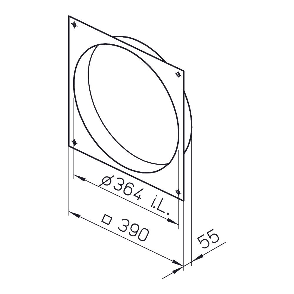 Helios F 355 Formstück DN 355, Adapter, Stahlblech verzinkt... HELIOS-00808 4010184008088 (Abb. 2)