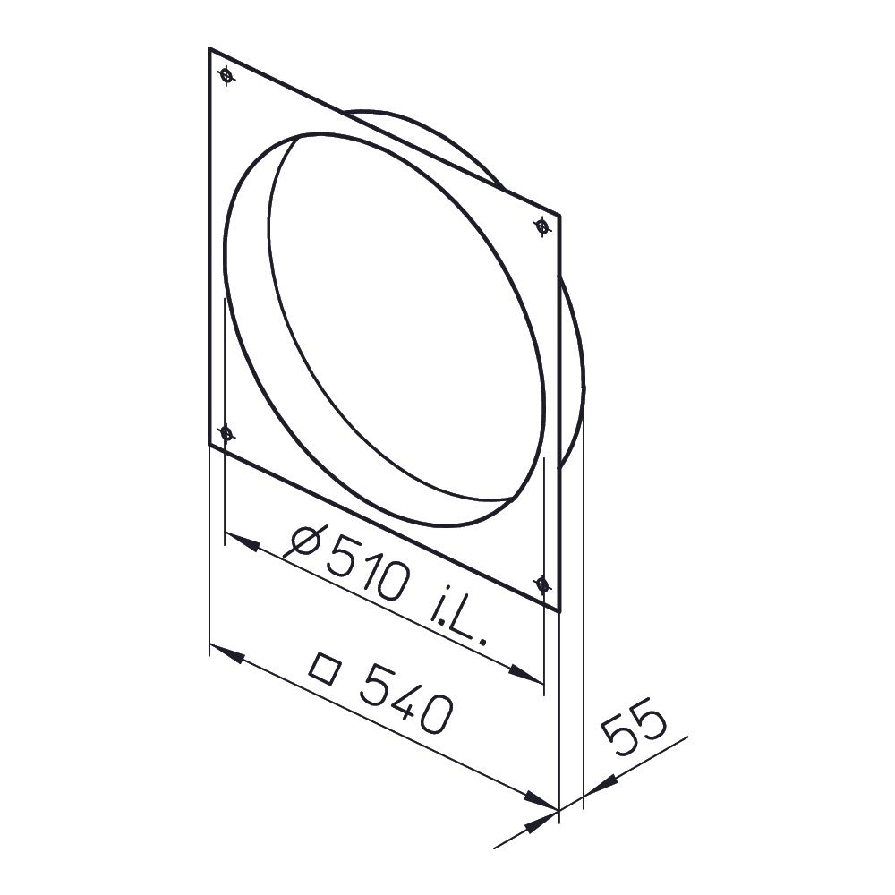 Helios F 500 Formstück DN 500, Adapter, Stahlblech verzinkt... HELIOS-00811 4010184008118 (Abb. 2)