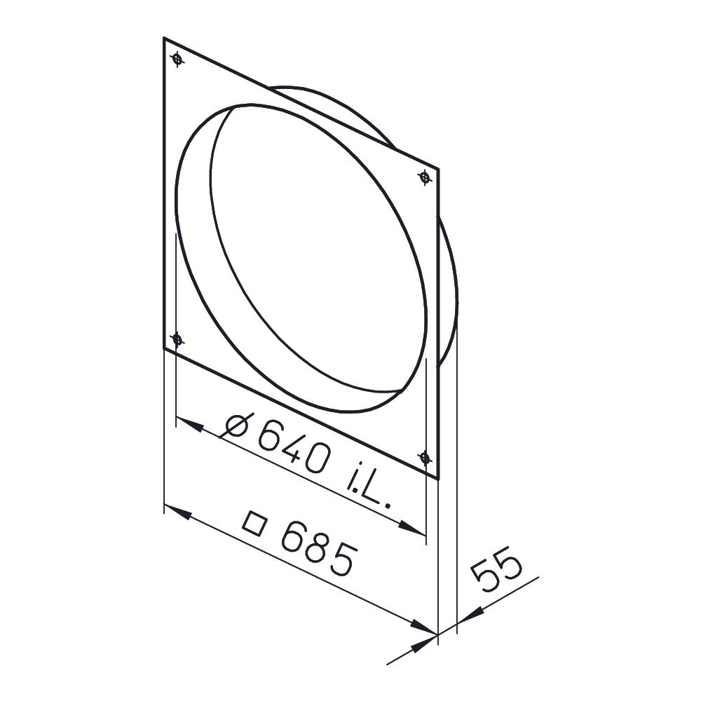 Helios F 630 HQ Formstück DN 630, Adapter, Stahlblech verzinkt... HELIOS-00813 4010184008132 (Abb. 2)