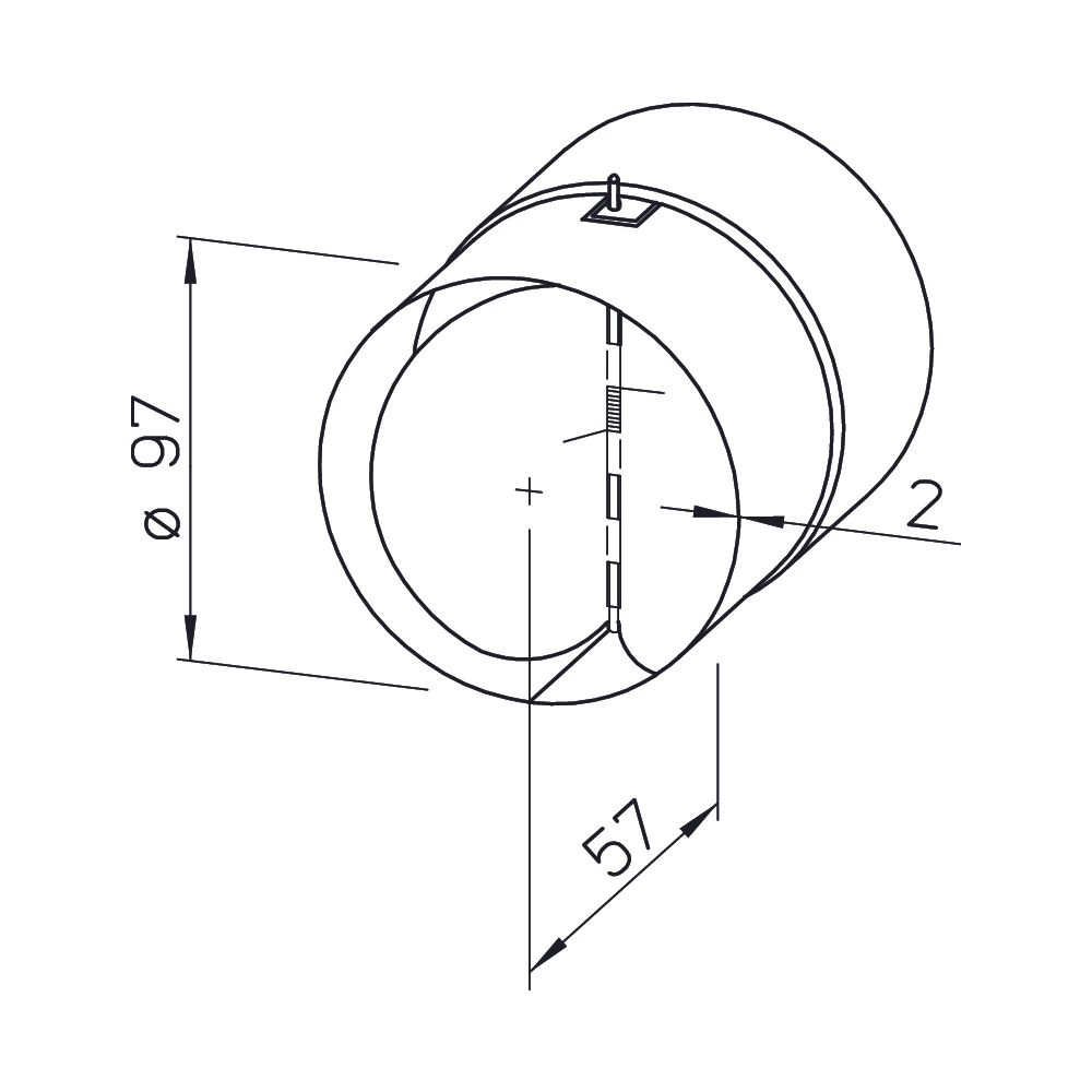 Helios RSKK 100 Rohrverschlussklappe DN 100, Kunststoff... HELIOS-05106 4010184051060 (Abb. 2)