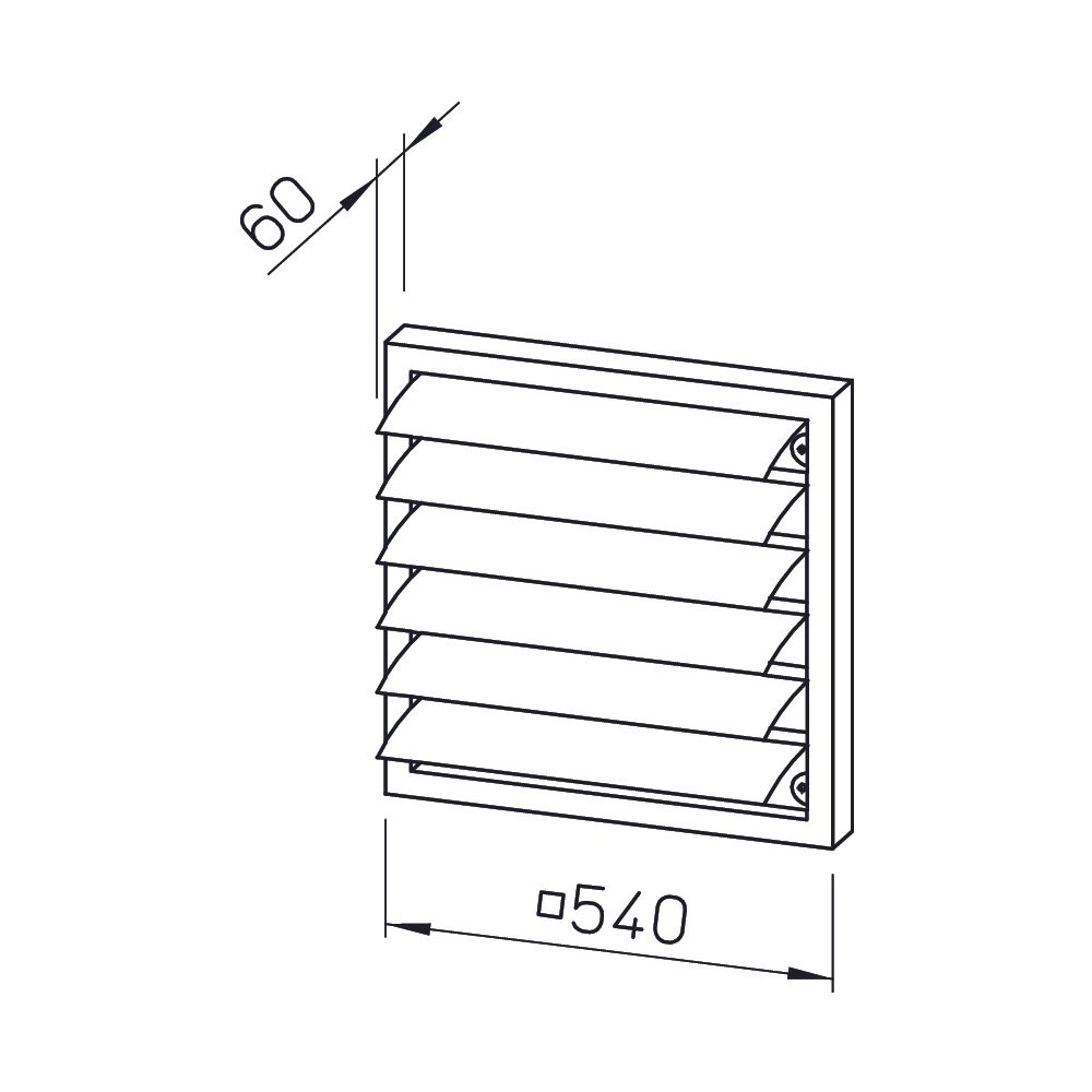 Helios RAG 500 Regenabweisgitter DN 50, Maschenweite 8mm, Kunststoff, Hellgrau... HELIOS-00756 4010184007562 (Abb. 2)