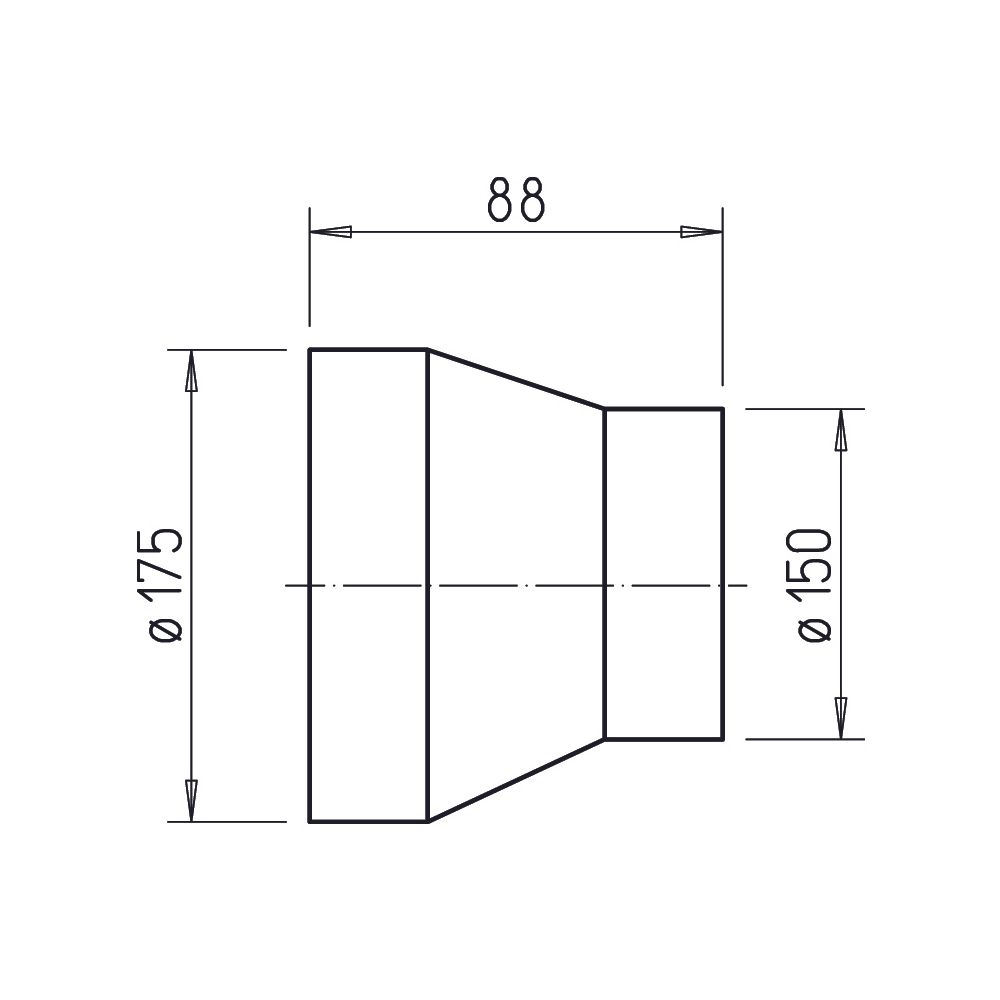 Helios RZ 160/150 Reduzierset bestehend aus Kunststoffreduzierung 175/160/150mm und Dicht... HELIOS-07684 4010184076841 (Abb. 2)