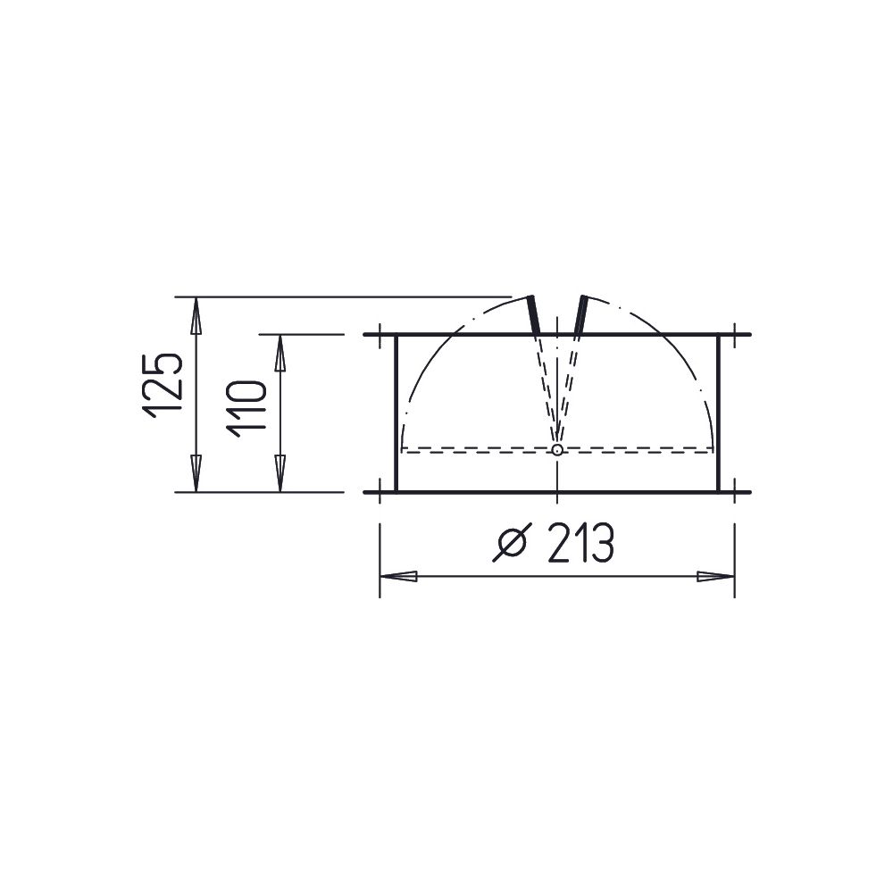 Helios DVS 180 Rohrverschlussklappe vertikaleinbau, selbsttätig, Kunststoff-Pufferanschlä... HELIOS-01247 4010184012474 (Abb. 2)