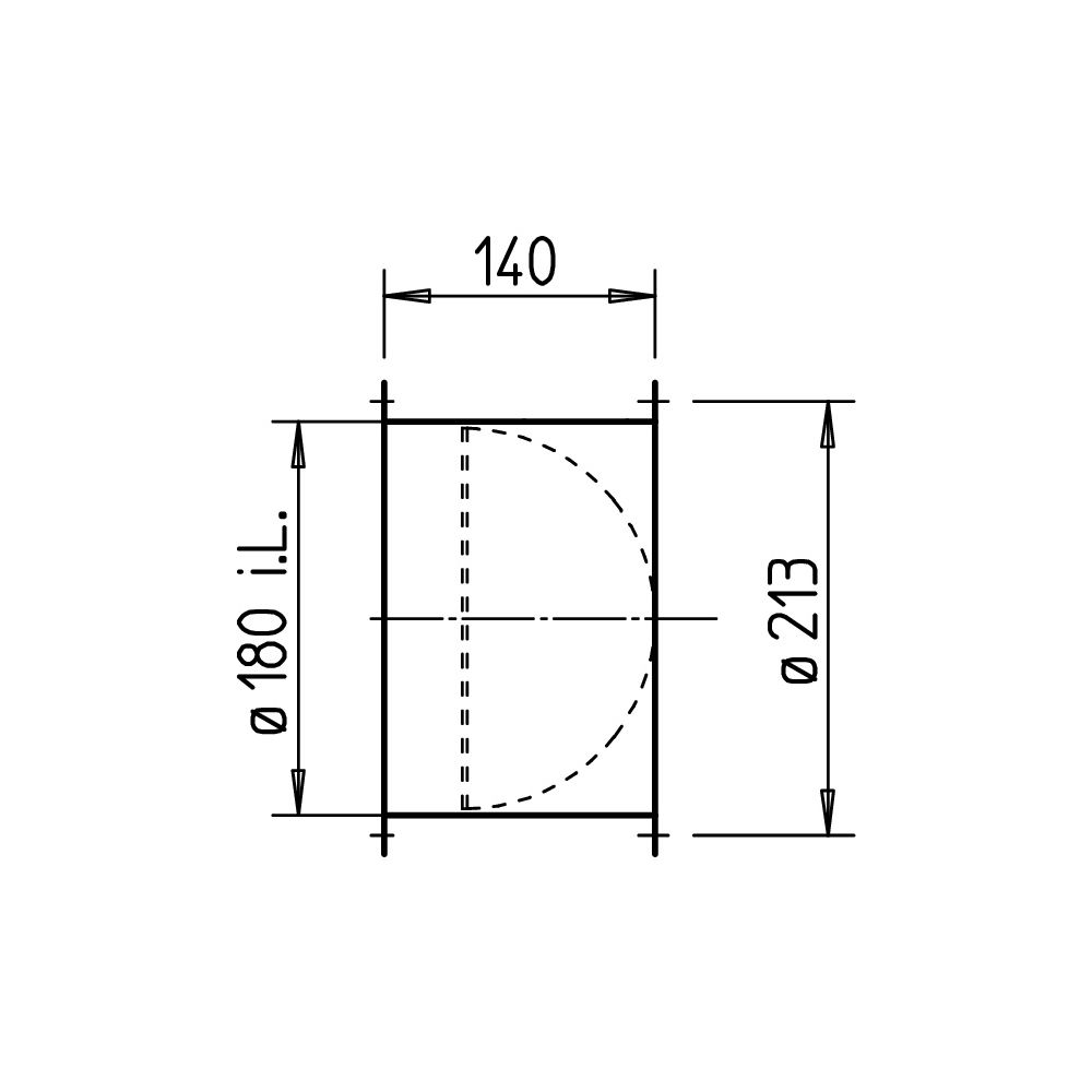 Helios Rohrverschlussklappe DVS 180 Vertikaleinbau, selbsttätig mit Kunststoff-Pufferansc... HELIOS-01247 4010184012474 (Abb. 3)