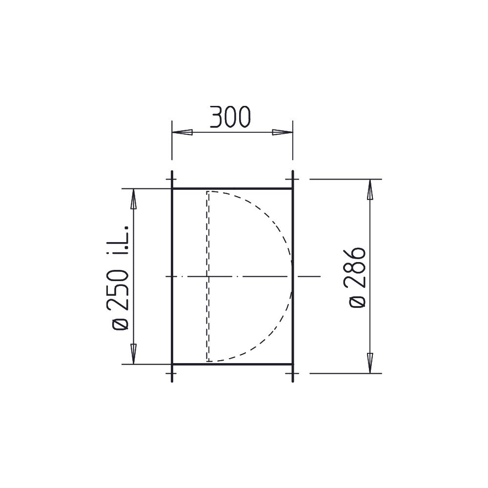 Helios RVS 250 Rohrverschlussklappe selbsttätig, mit Feder, DN 250, Klappen aus Alu... HELIOS-02592 4010184025924 (Abb. 2)