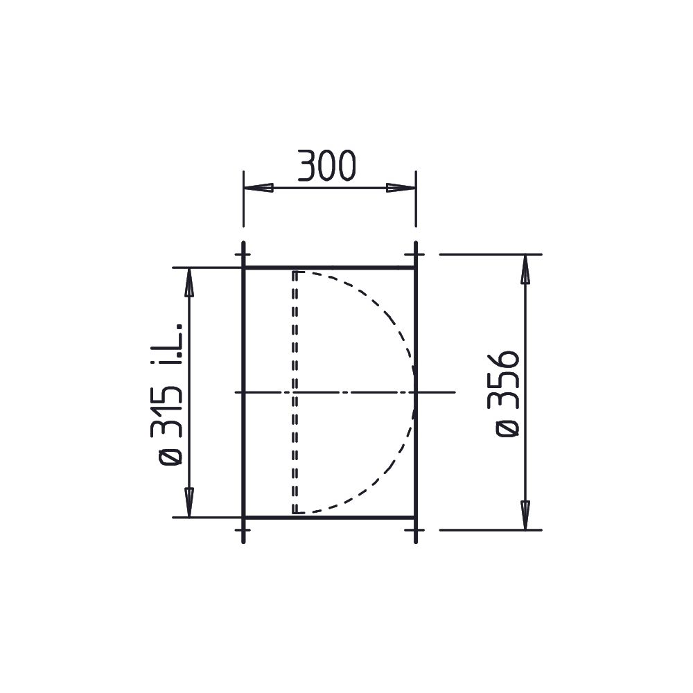 Helios RVS 315 Rohrverschlussklappe selbsttätig, mit Feder, DN 315, Klappen aus Alu... HELIOS-02594 4010184025948 (Abb. 2)