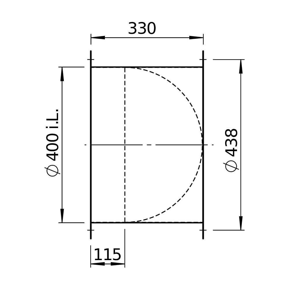 Helios Rohrverschlussklappe RVS 400, selbsttätig mit Feder, Klappen Aluminium, DN 400... HELIOS-02596 4010184025962 (Abb. 3)