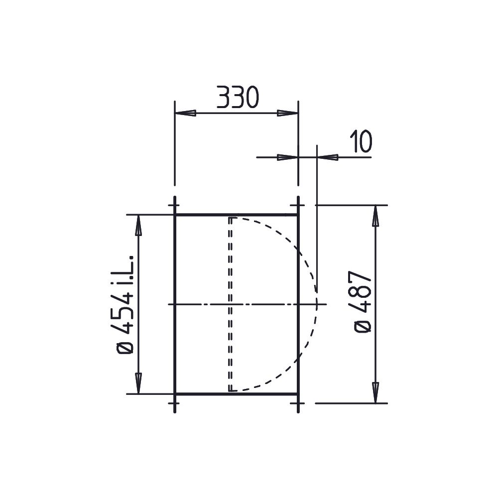 Helios RVS 450 Rohrverschlussklappe selbsttätig, mit Feder, DN 450, Klappen aus Alu... HELIOS-02597 4010184025979 (Abb. 2)