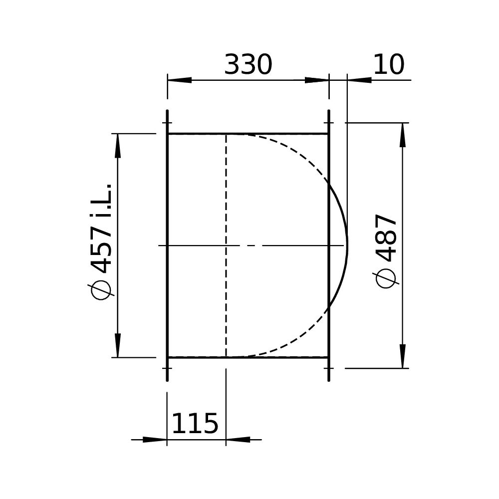 Helios Rohrverschlussklappe RVS 450, selbsttätig mit Feder, Klappen Aluminium, DN 450... HELIOS-02597 4010184025979 (Abb. 3)