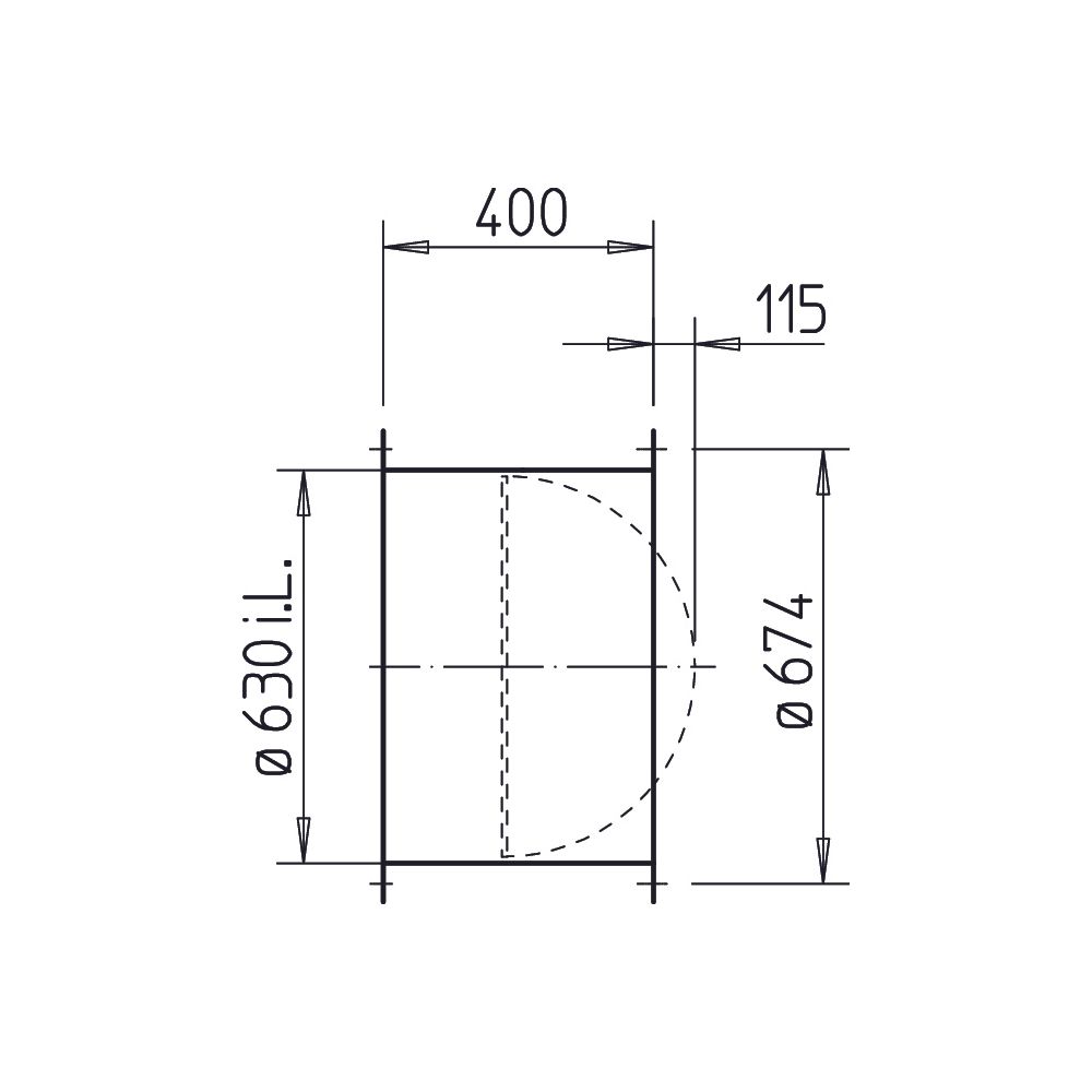 Helios RVS 630 Rohrverschlussklappe selbsttätig, mit Feder, DN 630, Klappen aus Alu... HELIOS-02600 4010184026006 (Abb. 2)