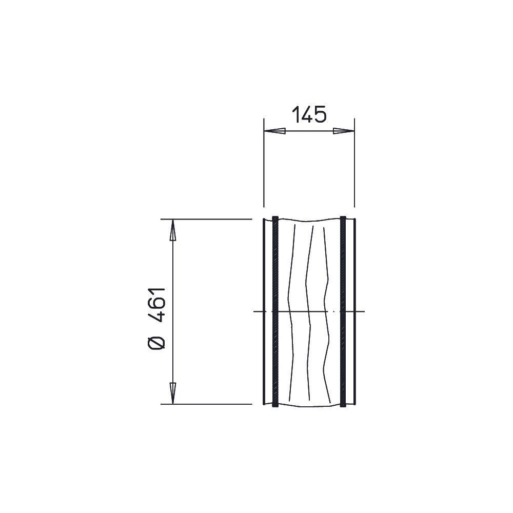 Helios FM 450 EX Flexible Manschette DN 450, für EX- Bereich mit 2 Schlauchschellen... HELIOS-01693 4010184016939 (Abb. 2)