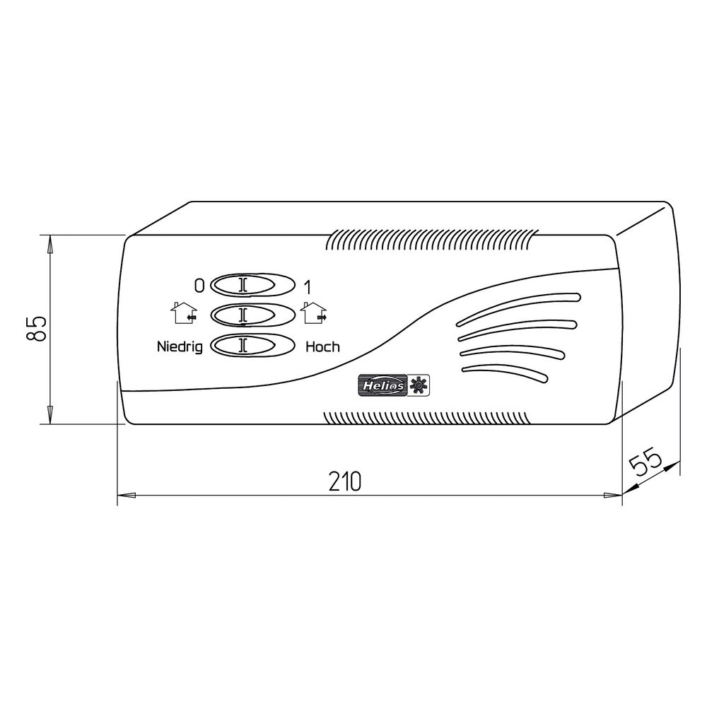 Helios FR 22/30 Drehzahl- und Wendeschalter, Kunststoff, Weiß... HELIOS-00998 4010184009986 (Abb. 2)