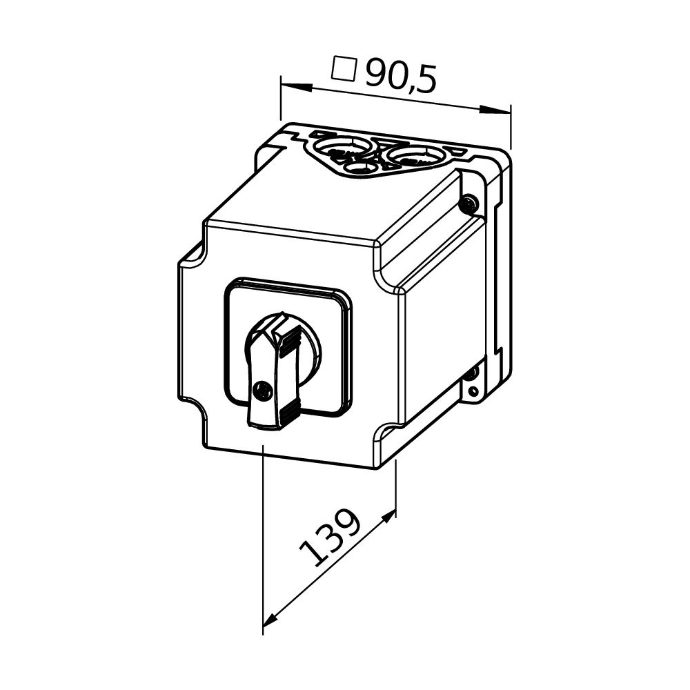 Helios Polumschalter PDA 25, für Aufputz-Montage, max. 25A, 3-PH, für Dahlander-Motoren... HELIOS-40789 4010184407898 (Abb. 2)