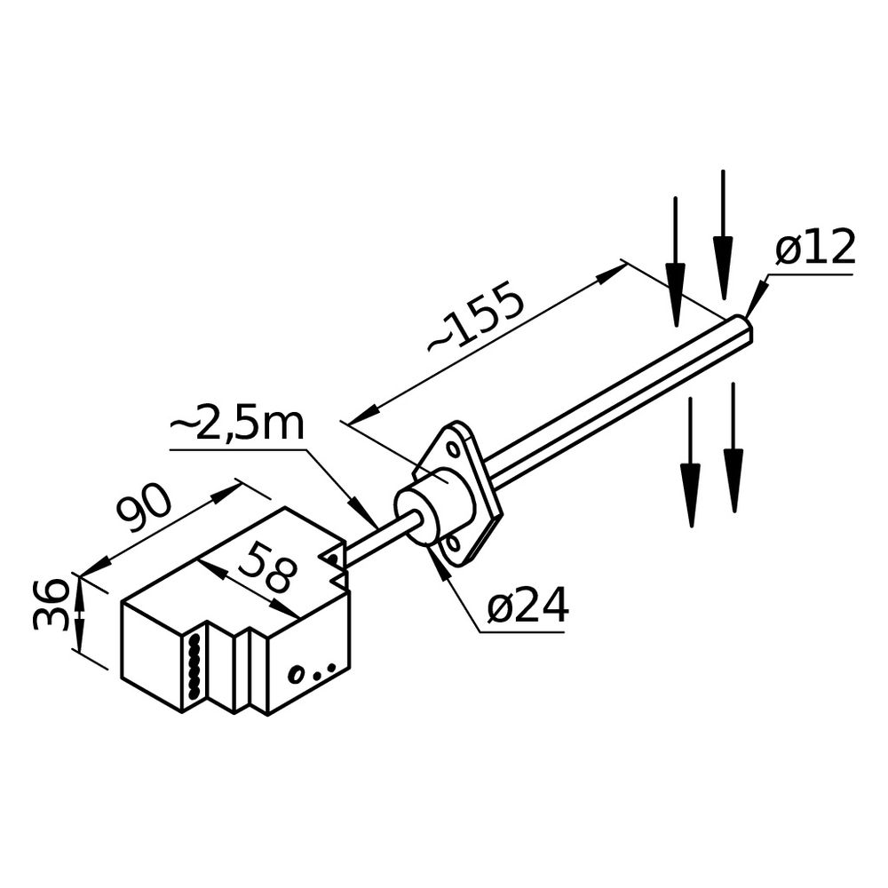 Helios Strömungswächter SWE, elektronisch zur Überwachung des Luftstroms in einer Rohrstr... HELIOS-00065 4010184000655 (Abb. 3)