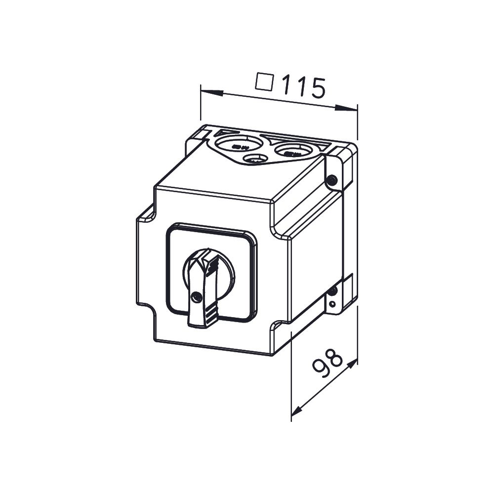 Helios PDA 25 Polumschalter für Motoren mit Dahlander-Wicklung, 3-PH 400V 3-PH, max. 25A,... HELIOS-05060 4010184050605 (Abb. 3)