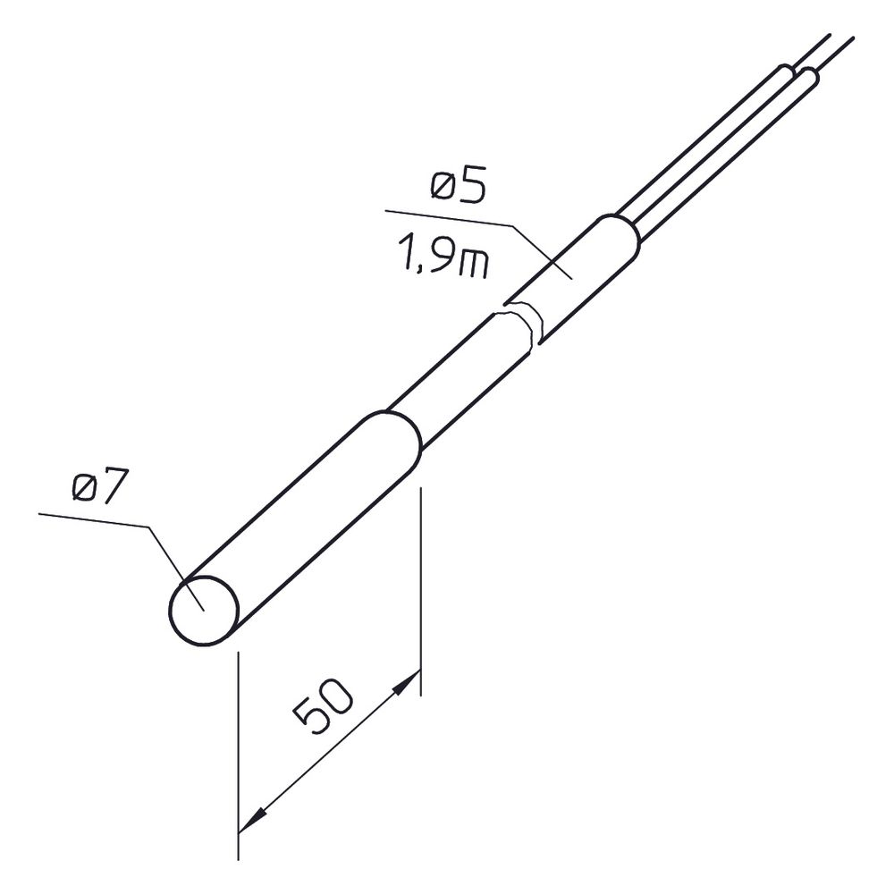 Helios LTK 40 Lufttemperatur-Kanalfühler für Helios Regelgeräte EUR6C, EUREC, FU-C, FU-CS... HELIOS-01324 4010184013242 (Abb. 2)