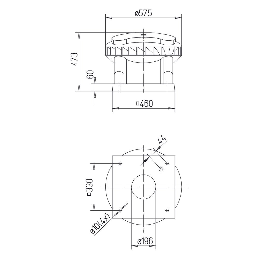 Helios DV EC 200 ECO Dachventilator mit EC-Motor drehzahlregelbar, 2010m3/h, 180W, 230V... HELIOS-08320 4010184083207 (Abb. 2)
