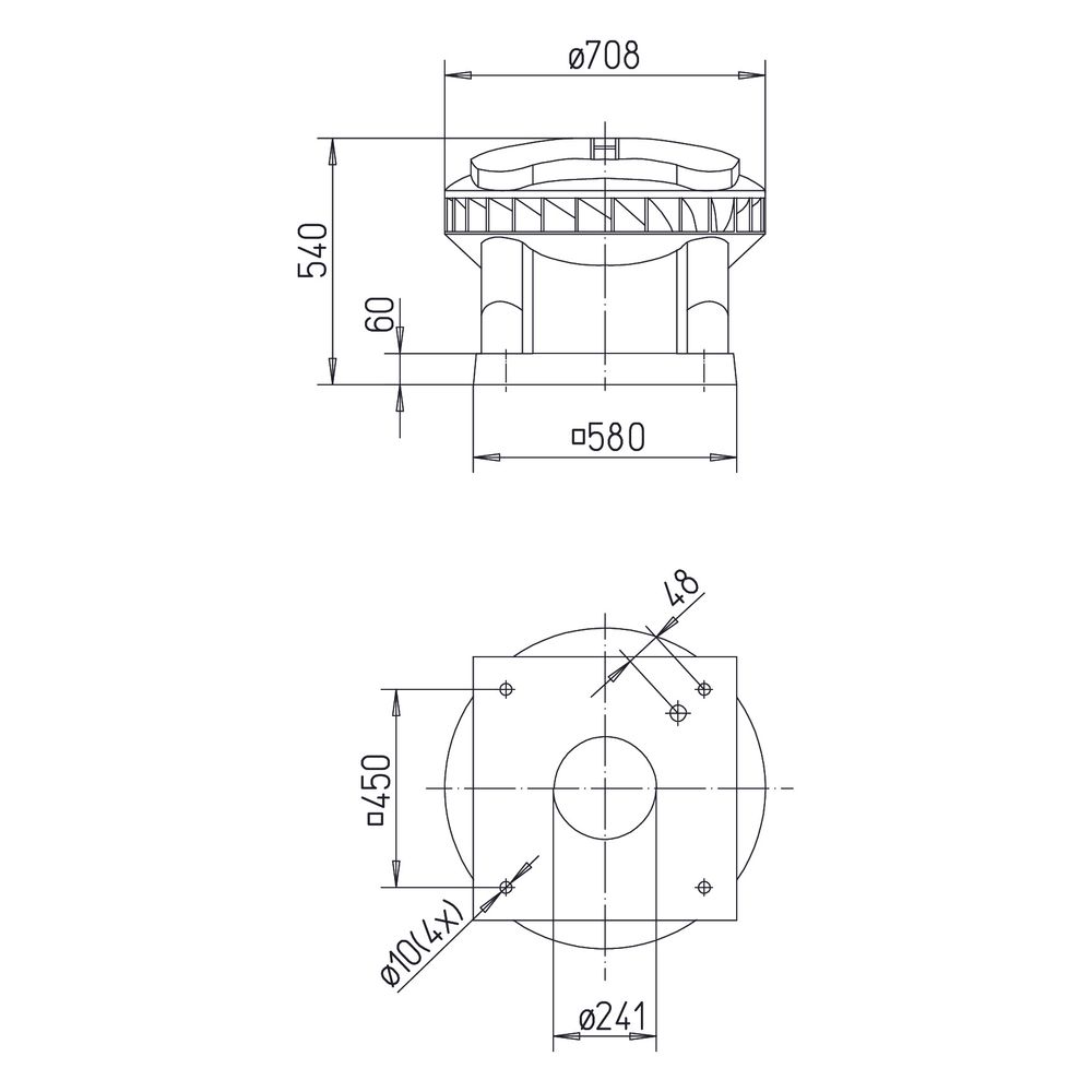 Helios DV EC 250 Pro Dachventilator mit EC-Motor und Drucksteuerung, 3600m3/h, 412W, 230V... HELIOS-08386 4010184083863 (Abb. 2)