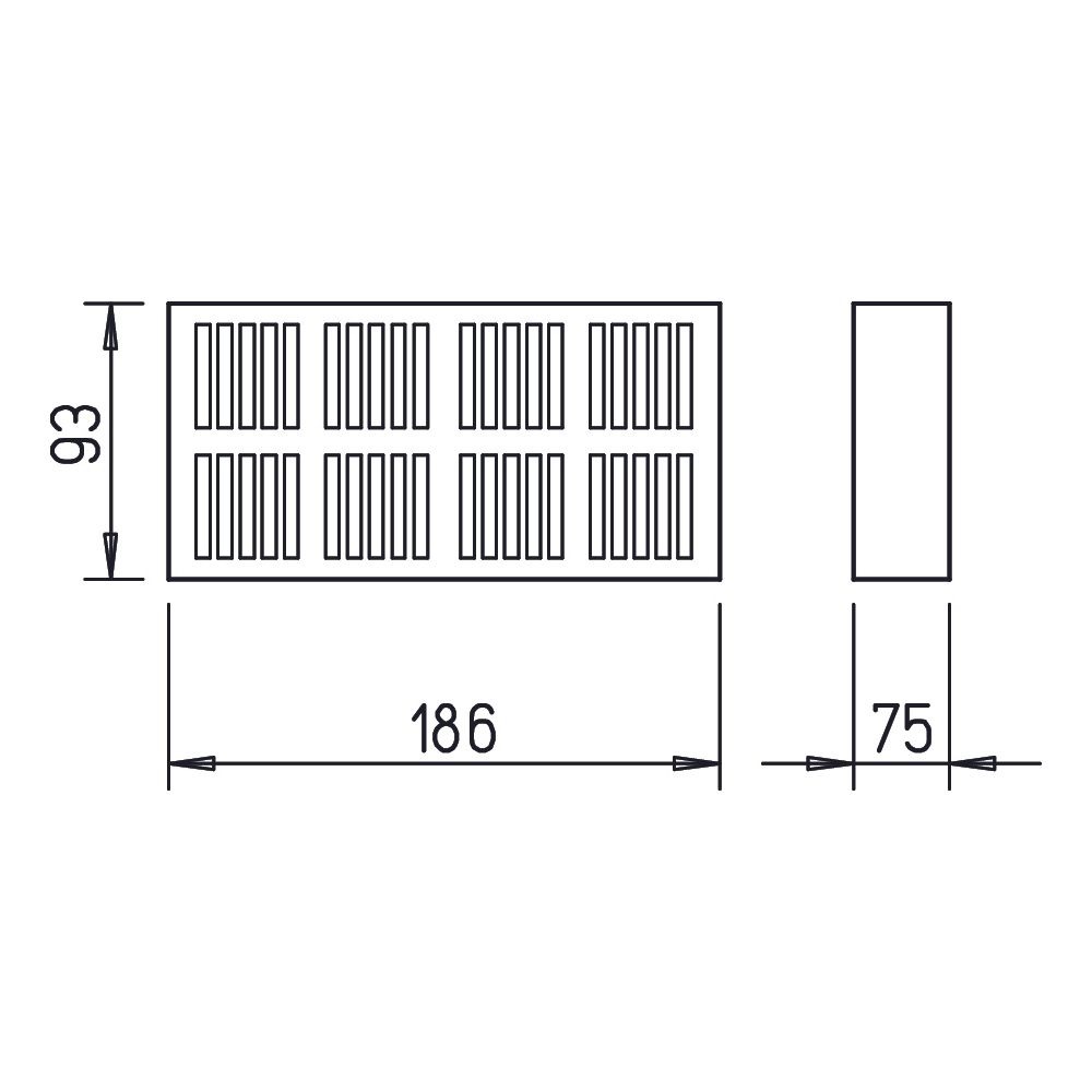 Helios BLS 200/100 Brandschutz-Lüftungsstein Feuerstop, 200x100mm, Tiefe 75mm, Feuerwider... HELIOS-02727 4010184027270 (Abb. 2)