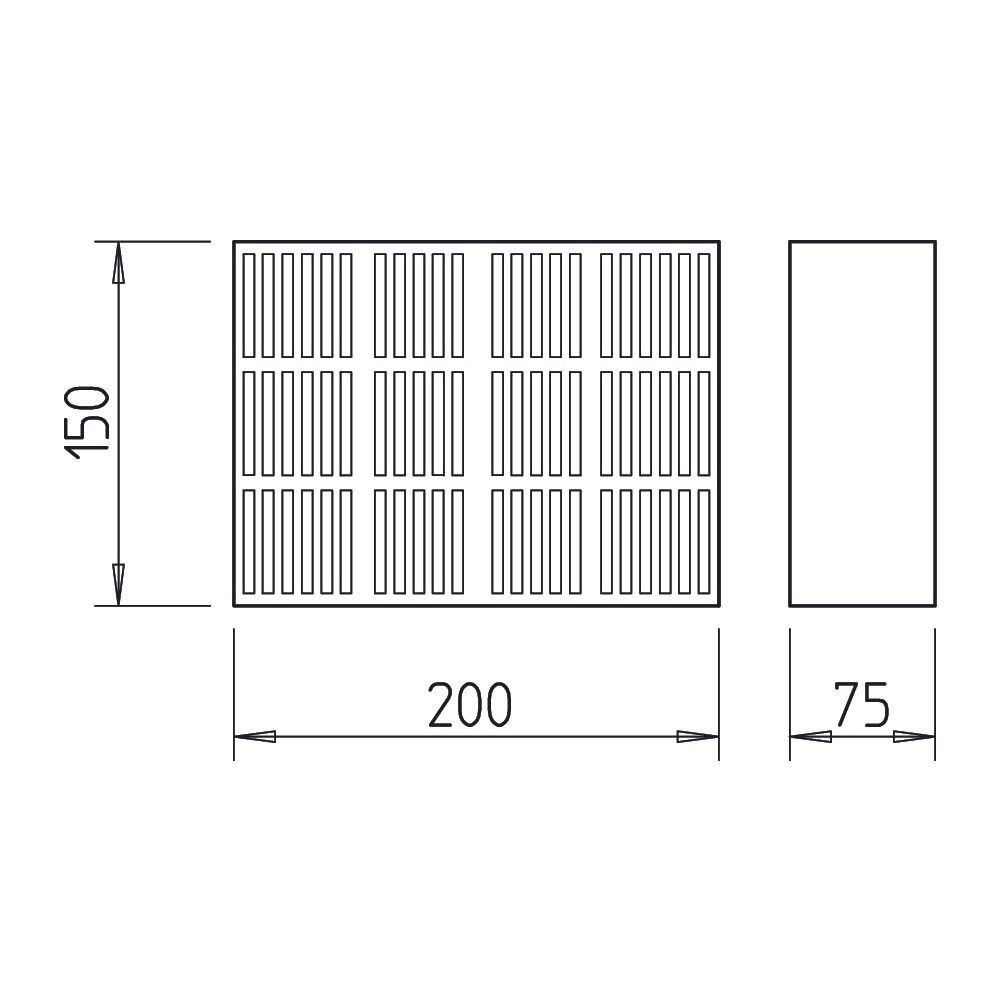 Helios BLS 200/150 Brandschutz-Lüftungsstein Feuerstop, 200x150mm, Tiefe 75mm, Feuerwider... HELIOS-02730 4010184027300 (Abb. 2)