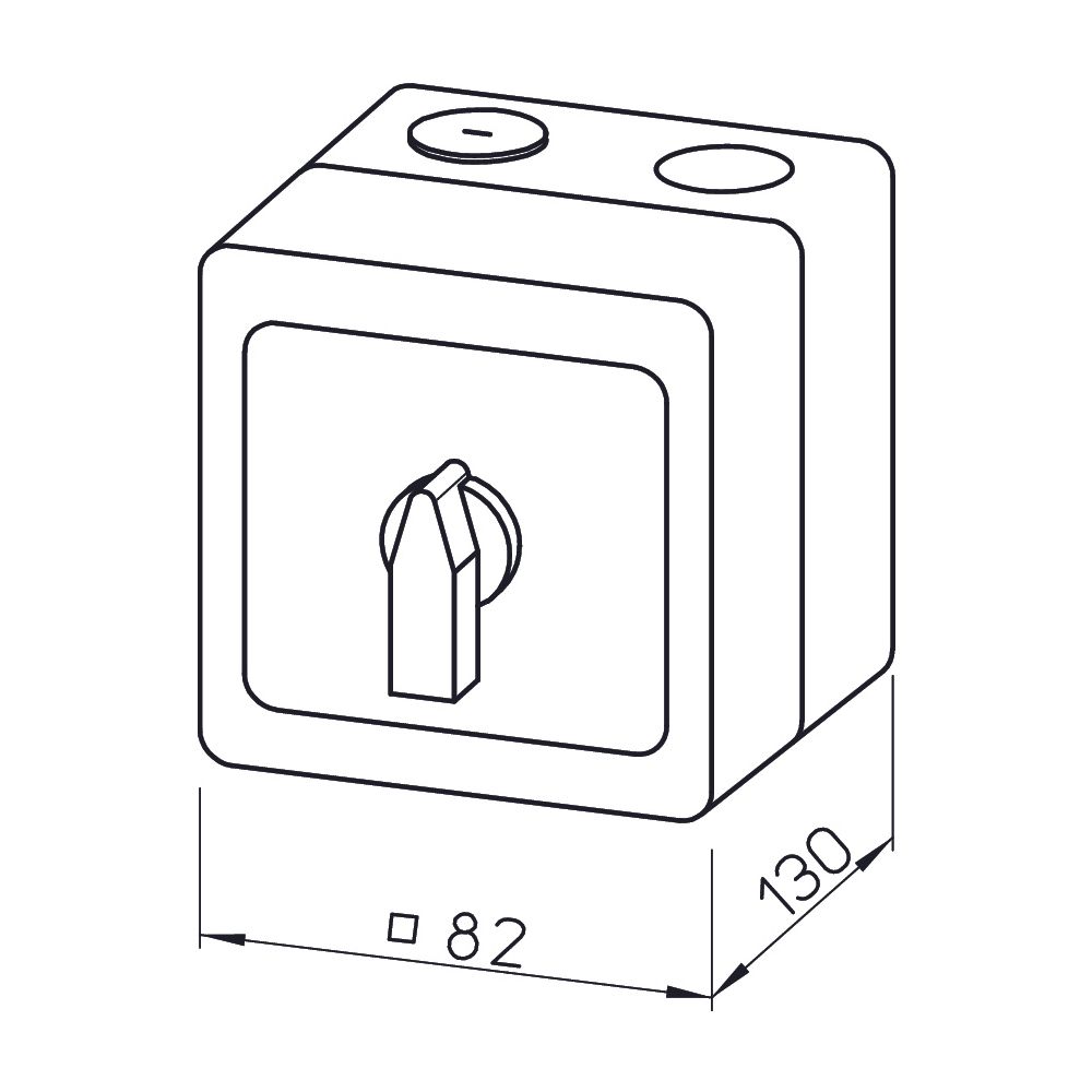 Helios DS 2 Drehzahlschalter 3-PH, Stern/Dreieck, 400V, 3-PH, max. 12A, IP 65... HELIOS-01351 4010184013518 (Abb. 2)
