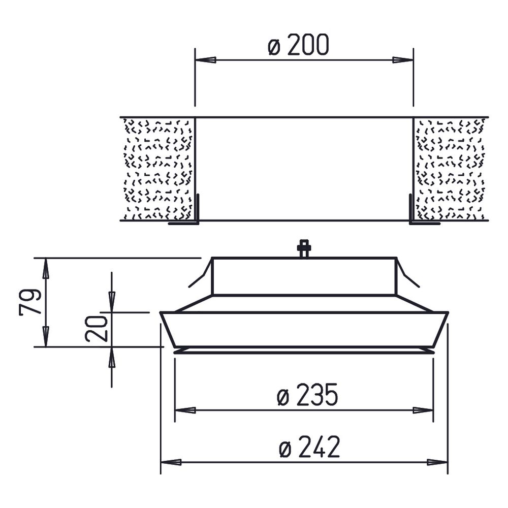 Helios TVZ 200, KTVZ 200 Tellerventil für Zuluft DN 200, Kunststoff UV-beständig, Weiß... HELIOS-02739 4010184027393 (Abb. 2)
