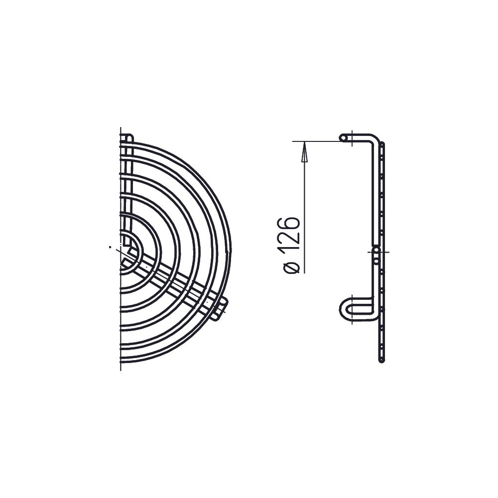 Helios SGR 125 Schutzgitter zu Rohrdurchmesser DN 125, Maschenweite 8mm... HELIOS-05064 4010184050643 (Abb. 2)