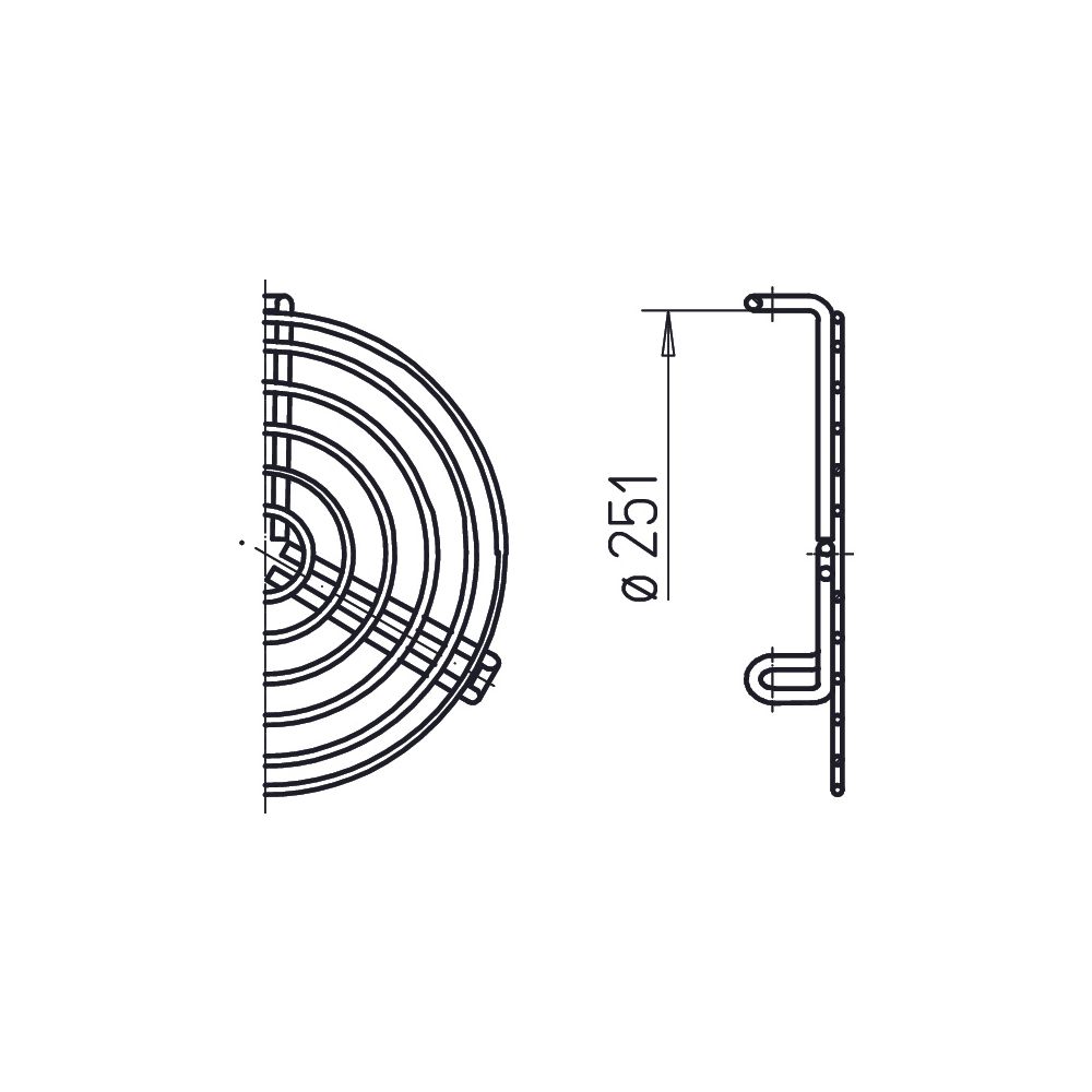 Helios SGR 250 Schutzgitter zu Rohrdurchmesser DN 250, Maschenweite 8mm... HELIOS-05067 4010184050674 (Abb. 2)