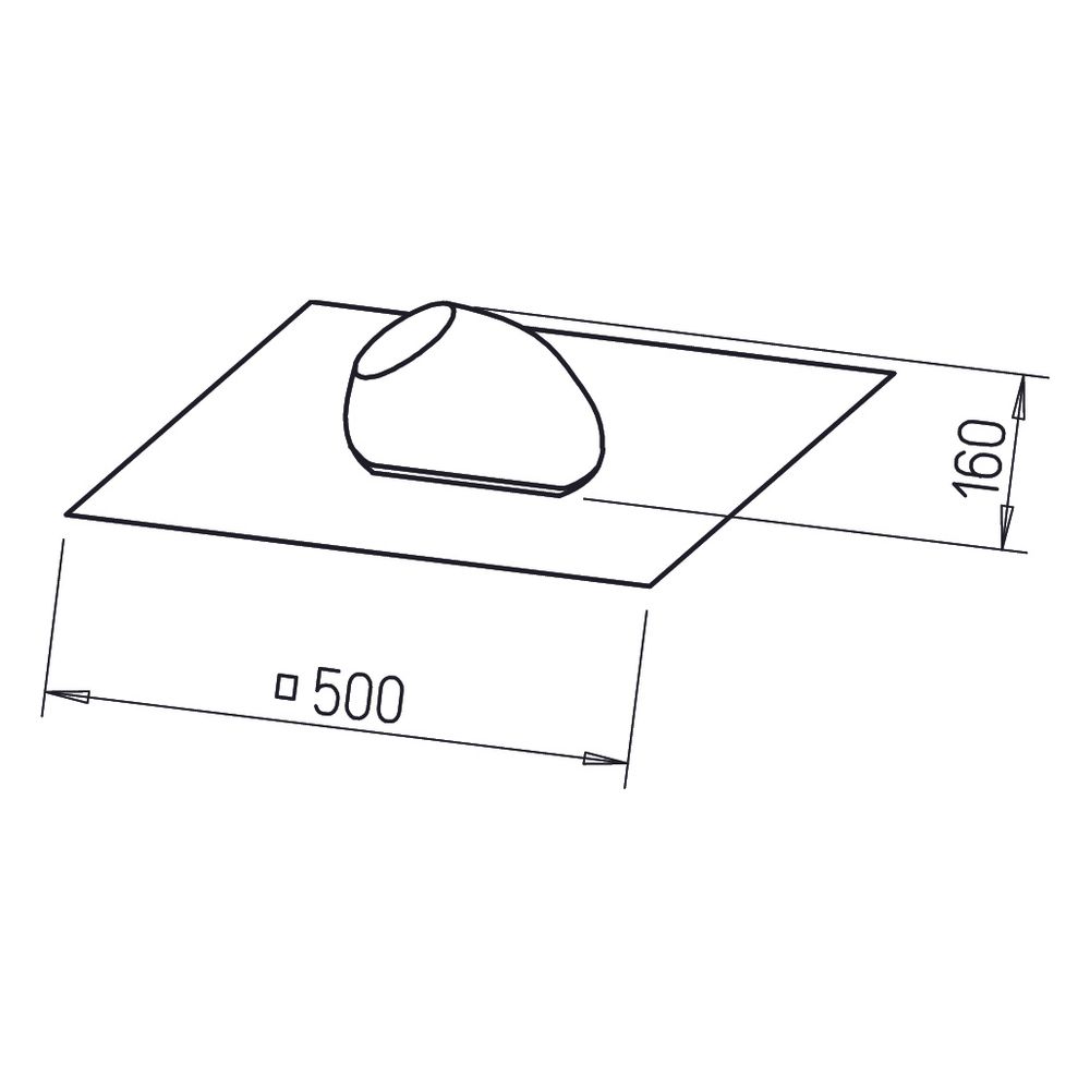 Helios UDP 160 S Universal-Dachpfanne Schwarz mit Bleirand, Neigung 25/45 Grad, zu Dachha... HELIOS-02023 4010184020233 (Abb. 2)