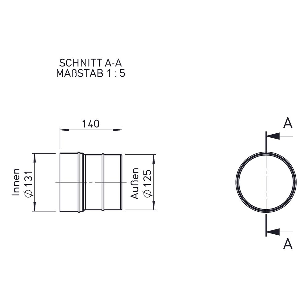 Helios Steckverbinder STV 125, für Steigrohranschluss, an Dachhaube DH 125... HELIOS-02027 4010184020271 (Abb. 3)