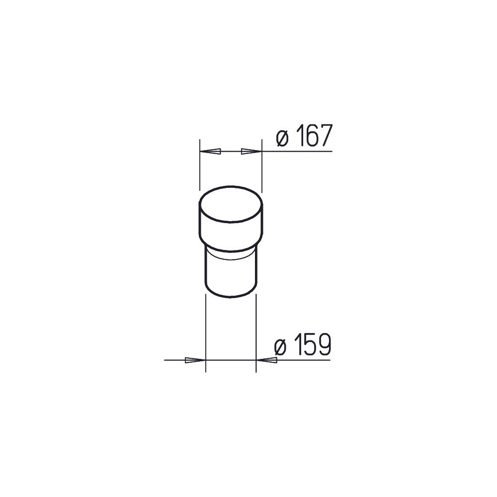 Helios STV 160 Steckverbinder für Steigrohranschluss an Dachhaube DH 160... HELIOS-02028 4010184020288 (Abb. 2)
