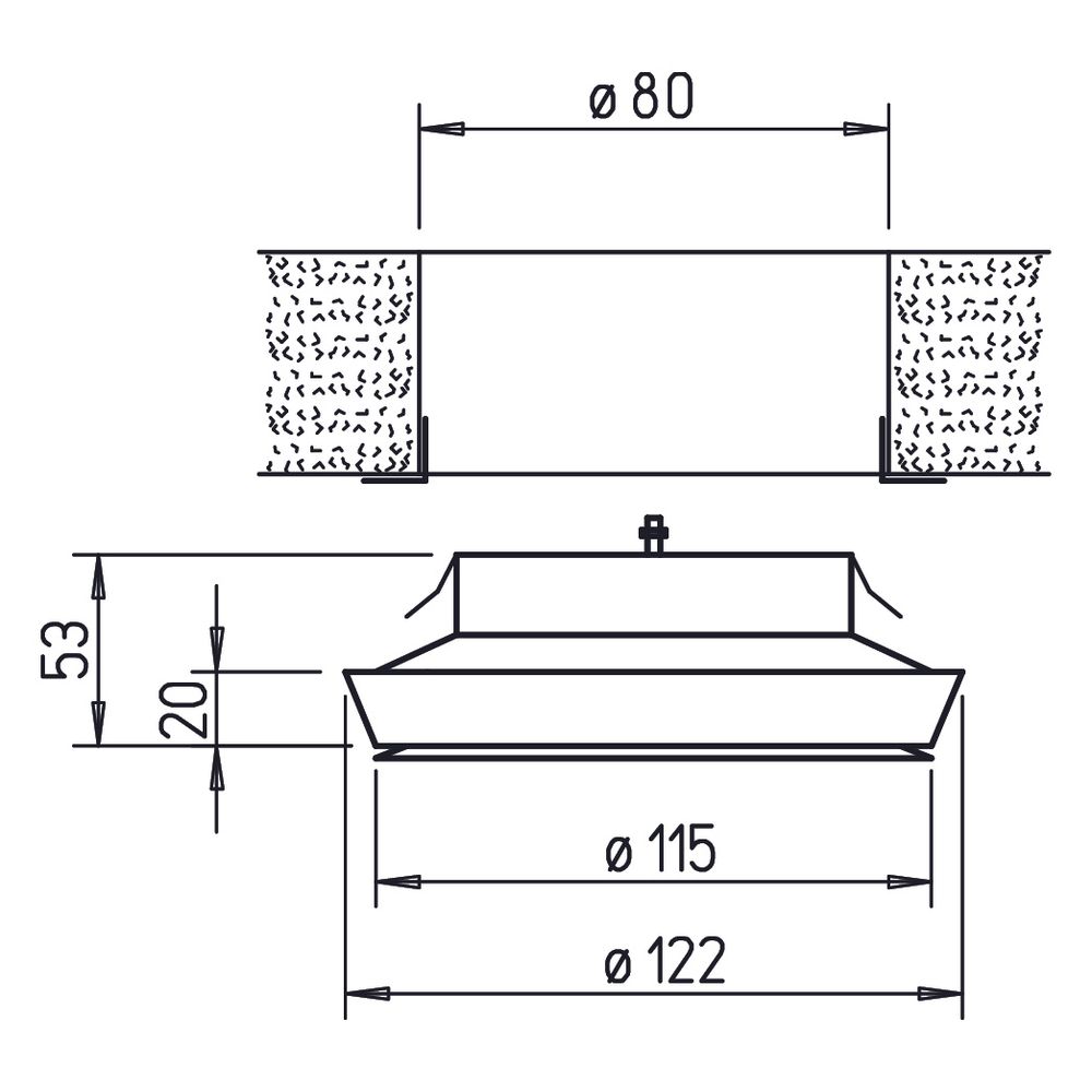Helios Tellerventil TVZ 80 / KTVZ 80, für Zuluft, Kunststoff UV-beständig, DN 80, Weiß... HELIOS-02762 4010184027621 (Abb. 3)
