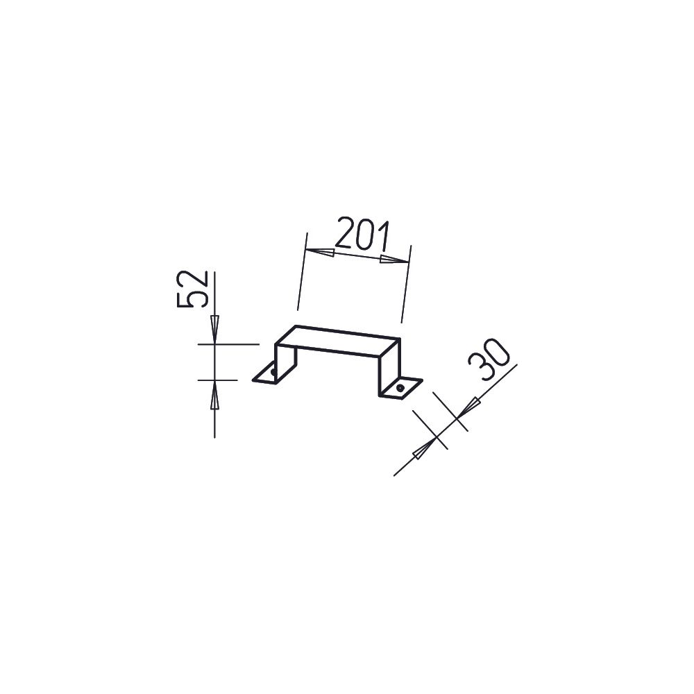 Helios FK-B 200 Befestigungsbügel zu Flachkanal 200 Stahlblech verzinkt... HELIOS-02908 4010184029083 (Abb. 2)